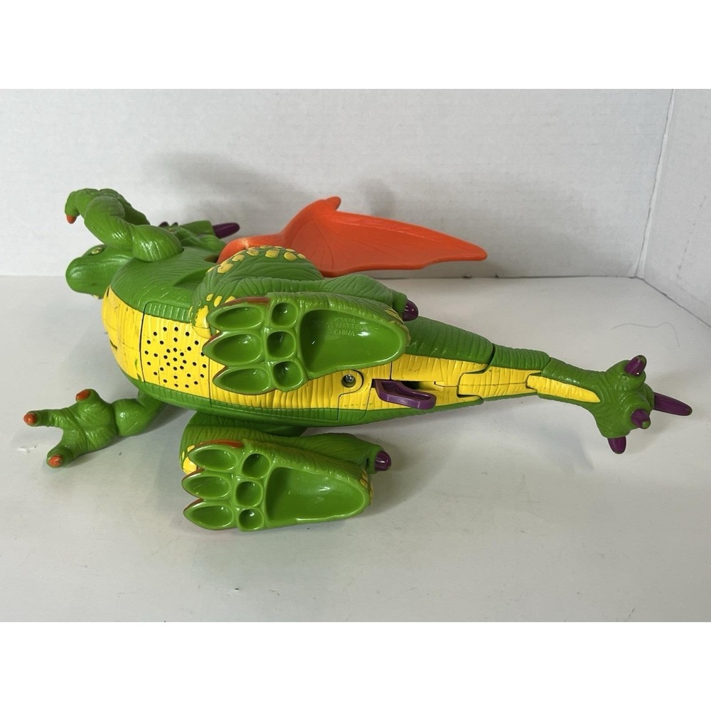 2005 IMAGINEXT GREEN DELUXE DRAGON ACTION FIGURE TOY LIGHT-UP SOUND MOTION - Picture 10 of 11